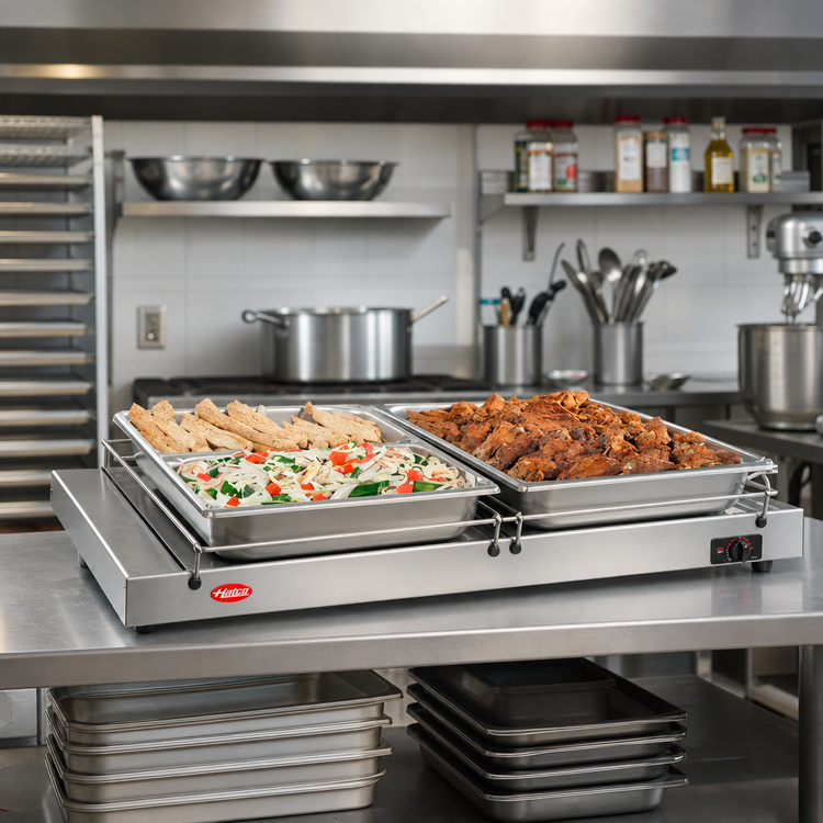 Product image #2 for Hatco Glo-Ray 36-Inch Wide Freestanding Heated Shelf, 21-1/2-Inch Deep, Stainless Steel Top, Adjustable Thermostat