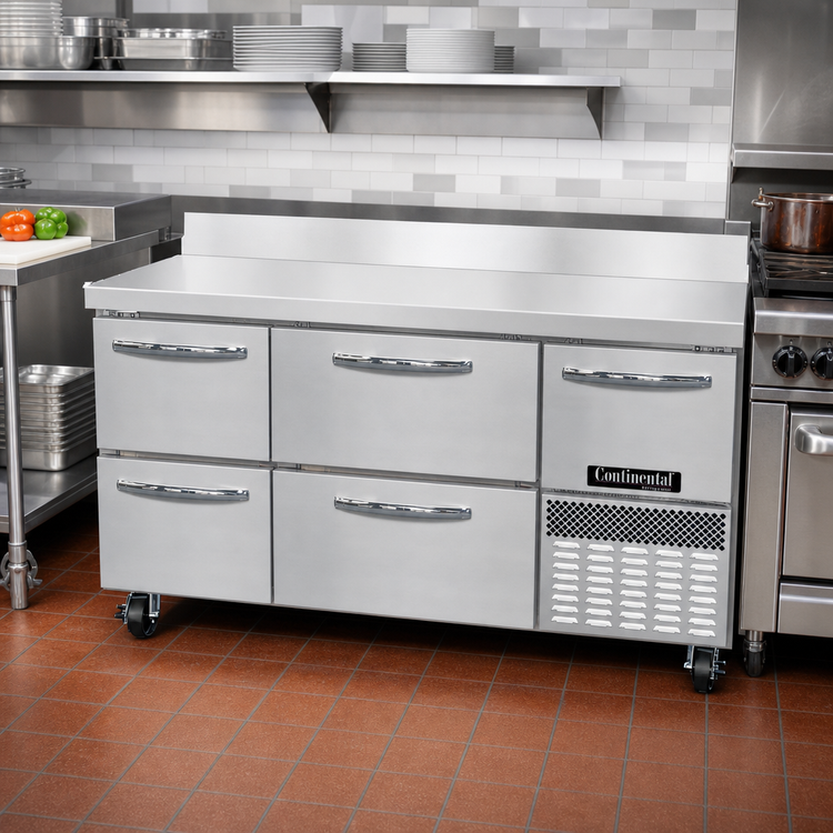 Product image #2 for Continental Refrigerator FA60NBS-D 60" Worktop Freezer with Drawers and Door