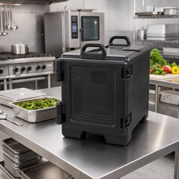 Product image #3 for Cambro Ultra Pan Carrier Front-Loading Insulated Food Pan Carrier, 36 Qt., Black
