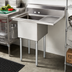Thumbnail image #2 for Advance Tabco Special Value Series 1-Compartment Fabricated Sink with Right Drainboard, 18 x 24 x 14 Inch Bowl, 304 Stainless Steel