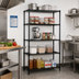 Thumbnail image #2 for Quantum 42-Inch x 18-Inch x 63-Inch Black Epoxy Wire Shelving Starter Kit with 5 Shelves
