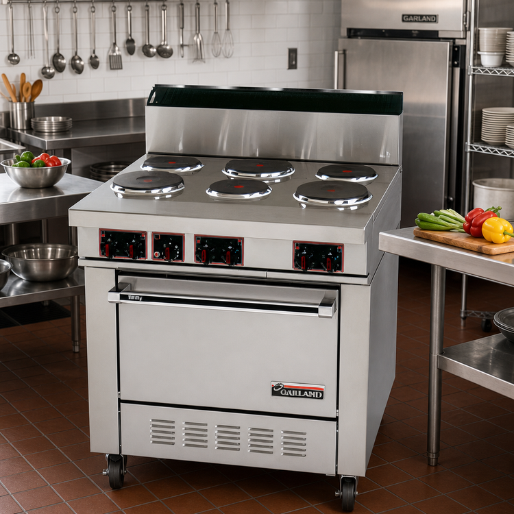 Product image #2 for Garland Sentry SS686 36-Inch Electric Restaurant Range with Full-Size Oven and 6 Sealed Elements