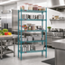 Thumbnail image #2 for EagleGard 5-Tier Starter Wire Shelving Unit, 24 x 21 x 86 Inches, Blue-Green Hybrid Epoxy Coated
