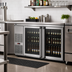Thumbnail image #2 for Pro-Line E-Series 59-1/2 Inch Stainless Steel Two-Section Refrigerated Back Bar Cabinet with Glass Doors