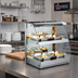 Thumbnail image #2 for Omcan Countertop Full-Service Heated Display Case with Curved Glass, 3.53 cu. ft., 110V