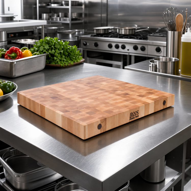 Product image #2 for Boos Block End Grain Northern Hard Rock Maple Island Countertop, 30 x 27 x 2-1/4 Inches