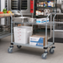 Thumbnail image #2 for Quantum WRC-2442-2CG 2-Shelf Chrome Wire and Galvanized Utility Cart, 42 x 24 x 37-1/2 Inches, 1200 lb Capacity