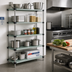 Thumbnail image #2 for Quantum 304 Stainless Steel Solid Shelving Starter Kit with 5 Shelves, 72W x 18D x 54H