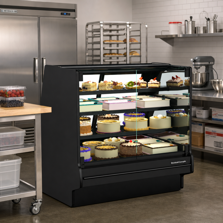 Product image #2 for Structural Concepts Fusion 75-3/8-Inch Wide Refrigerated Service Case with Remote DX and Vertical Swing-Out Front Glass