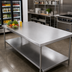 Thumbnail image #2 for John Boos Stainless Steel Countertop for Food Displays, 96 Inch x 42 Inch x 1-1/2 Inch, Flat, No Backsplash