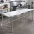 Thumbnail image #2 for Advance Tabco Poly-Vance 96-Inch x 30-Inch Poly Top Work Table with Stainless Steel Open Base