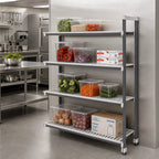 Thumbnail image #2 for Cambro Camshelving® Elements EXA217284V4480 Vented 4-Shelf Stationary Add-On Shelving Unit, 21 x 72 x 84 in., Speckled Gray