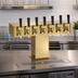 Thumbnail image #2 for Perlick Century Extra High Wide Base Tee Draft Beer Tower, Countertop, Glycol-Cooled, 8 Faucets, Tarnish-Free Brass