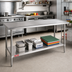 Thumbnail image #2 for Duke 84-Inch x 24-Inch Stainless Steel Work Table with Undershelf, 36-Inch High