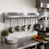 Thumbnail image #2 for John Boos Stallion 24-Inch Wall-Mount Stainless Steel Pot Rack Shelf