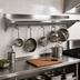 Thumbnail image #2 for John Boos Stallion 24-Inch Wall-Mount Stainless Steel Pot Rack Shelf