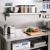 Thumbnail image #2 for Eagle Snap-n-Slide 48-Inch x 12-Inch Wall-Mounted Stainless Steel Shelf with Rolled Front Edge