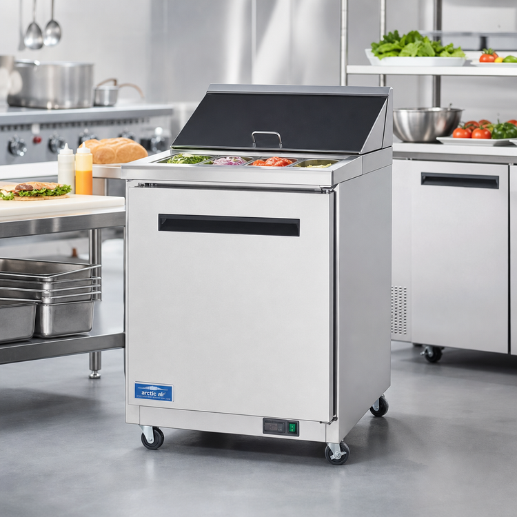 Product image #3 for Arctic Air 29-Inch Refrigerated Sandwich/Salad Prep Table, 1 Door, 6.5 Cu. Ft.
