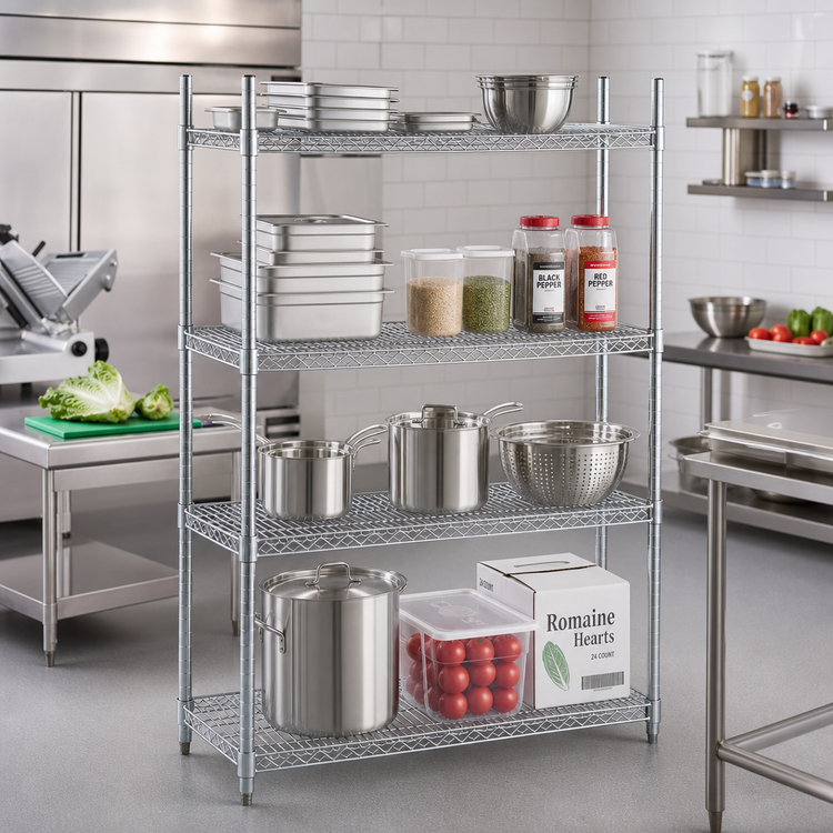 Product image #2 for Advance Tabco Special Value Heavy-Duty Chrome Plated Wire Shelf, 42 x 21 Inches