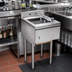 Thumbnail image #2 for BK Resources 15-Inch Stainless Steel Underbar Dump Sink with Soap and Towel Dispenser