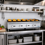 Thumbnail image #2 for Koolmore KM-GCB4-48M 48-Inch 4-Burner Natural Gas Commercial Charbroiler with Manual Controls, Cast Iron Grates, and Stainless-Steel Construction