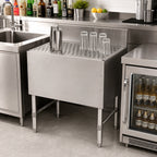 Thumbnail image #2 for John Boos UBDB-2130-X Freestanding Stainless Steel Underbar Drainboard with Top Drain, 3-Inch Backsplash, 30 x 21 Inches