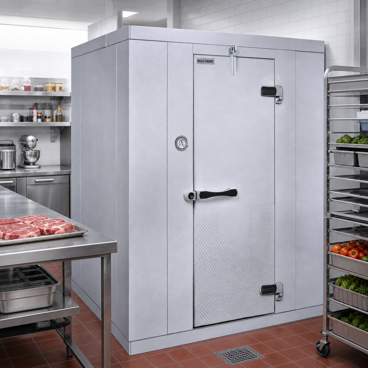 Product image #2 for Kold-Front Indoor Floorless Walk-In Cooler with Remote Refrigeration, 13' 6" x 7' 9" x 8' 6.25"