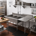 Thumbnail image #2 for John Boos Pro-Bowl 3-Compartment Platter Sink with 24-Inch Right Drainboard, 12-Inch Deep Bowls
