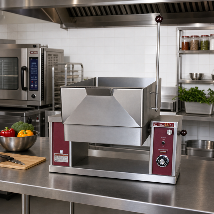 Product image #2 for Crown ECTS-12 12 Gallon Electric Countertop Tilting Skillet