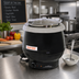 Thumbnail image #2 for 10 Liter Electric Countertop Soup Kettle with Plastic Lid, 400W, Black