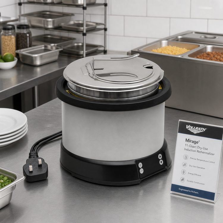 Product image #3 for Vollrath Mirage® International 11-Quart Dry-Use Induction Countertop Rethermalizer, 230V, UK Plug, Silver