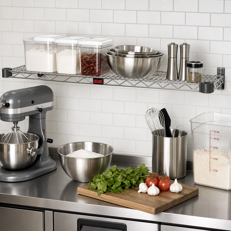 Product image #2 for QuadTruss Quad-Adjust Wire Shelf, 54 Inch W x 14 Inch D, Stainless Steel Finish