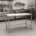 Thumbnail image #2 for Eagle Group 72 Inch x 24 Inch Poly Top Cutting Table with Stainless Steel Tubular Frame