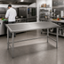 Thumbnail image #2 for Eagle Group Spec-Master Marine Series Stainless Steel Work Table, 72 x 36 Inches, 14-Gauge Top, Open Base