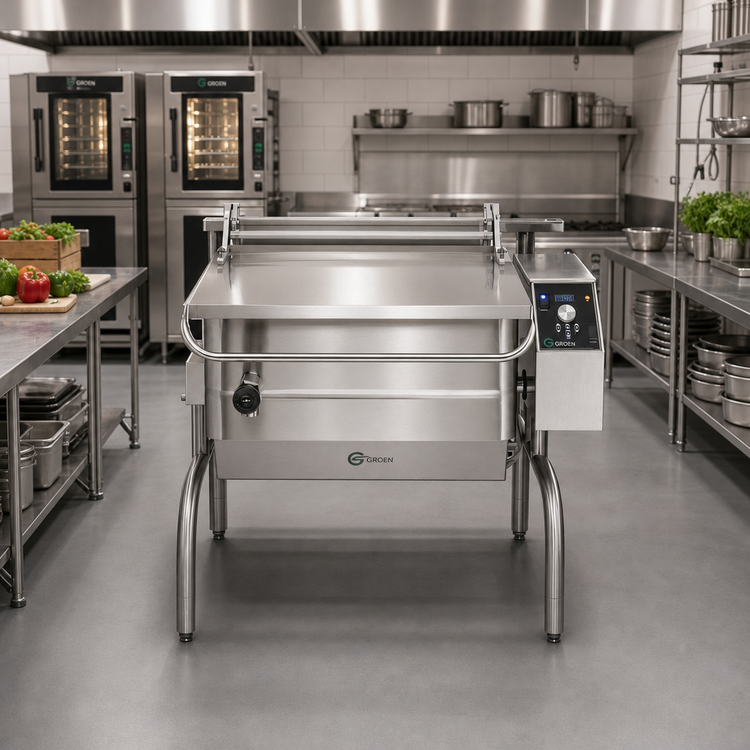 Product image #2 for Groen BPP-40GA 40-Gallon Gas Power Tilt Braising Pan with Advanced Digital Controls
