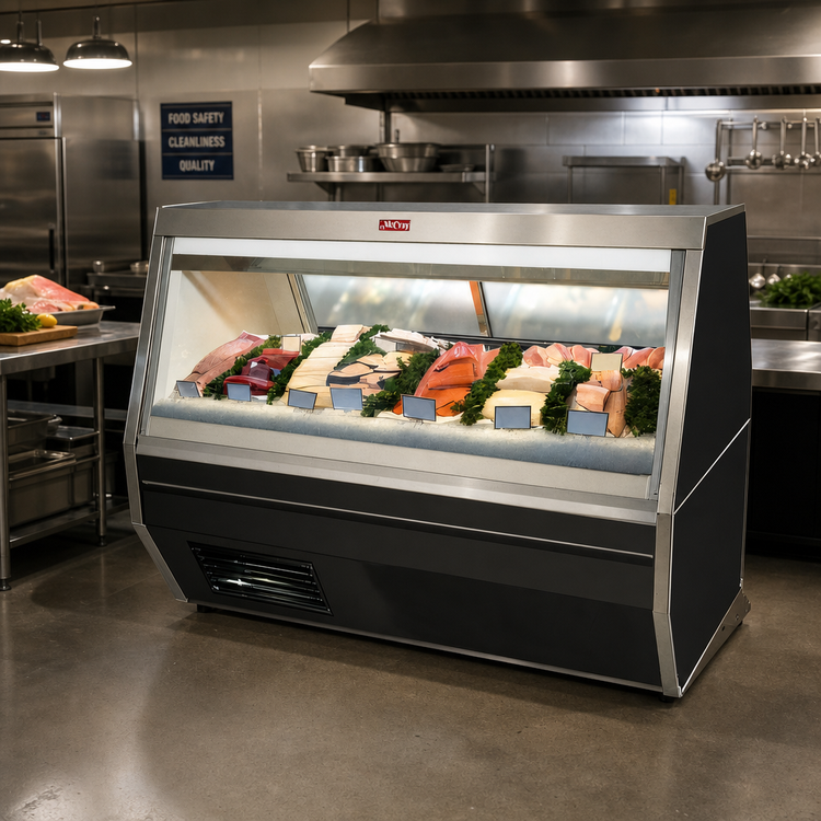 Product image #2 for Howard-McCray 35 Series 71-Inch Double Duty Fish and Poultry Self-Contained Refrigerated Service Case with LED Lighting