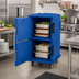 Thumbnail image #3 for Cambro Ultra Camcart Front-Loading Double-Compartment Insulated Food Pan Cart with Heavy-Duty Casters, 120 Qt., Navy Blue