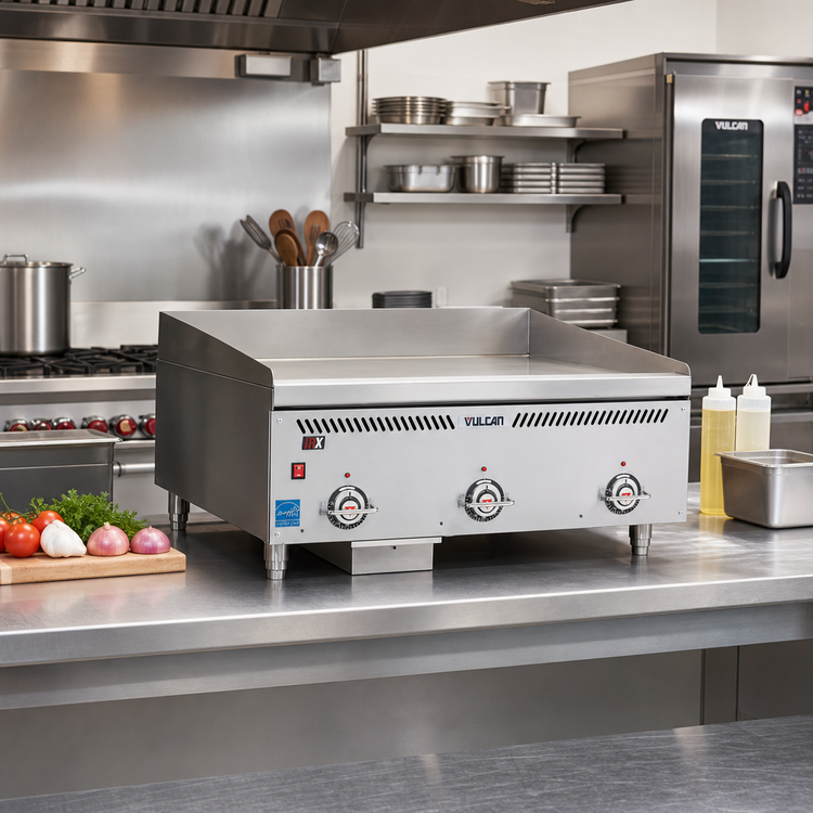 Product image #3 for Vulcan IRX Technology 24-Inch Countertop Gas Heavy Duty Griddle with 24 x 24-Inch Cooking Surface