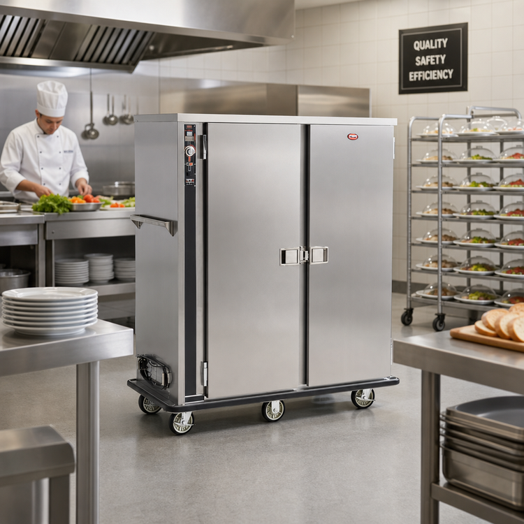 Product image #3 for Heated Humidified Mobile Banquet Cabinet, 144 Covered Plate Capacity, Double Door