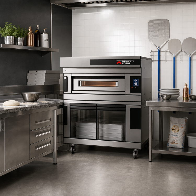 Product image #2 for Moretti Forni S0501P04 S50E serieS Electric Single-Deck Pizza Oven with Prover