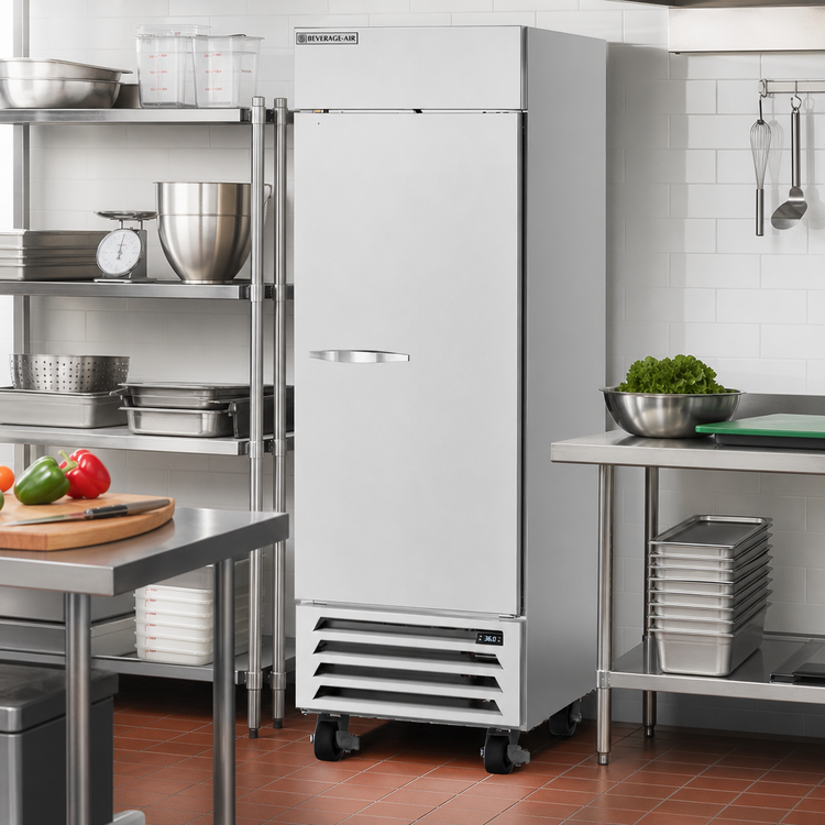 Product image #2 for Beverage-Air Horizon Series Bottom-Mount Reach-In Refrigerator, 1 Section, 23.32 Cu. Ft., Solid Door