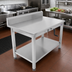 Thumbnail image #2 for John Boos ADA Adjustable-Height Stainless Steel Work Table, 60 x 30 Inches, 16-Gauge 300-Series Top