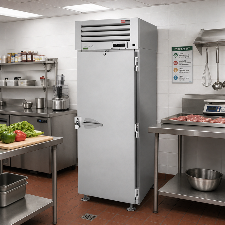 Product image #2 for Turbo Air PRO Series One-Section Correctional Facility Reach-In Freezer with Locking Solid Door, 25.35 Cu. Ft.