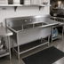 Thumbnail image #2 for John Boos Pro-Bowl 3-Compartment Sink with 30-Inch Right-Hand Drainboard, 14-Gauge Stainless Steel