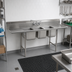 Thumbnail image #2 for Eagle Group 414 Series Three-Compartment Sink with 22 x 22 Inch Bowls and 18-Inch Left and Right Drainboards