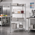 Thumbnail image #2 for Steel Works Stainless Heavy Duty 4-Tier Wire Shelving Unit, 14 x 30 Inches, 800 lb. Capacity