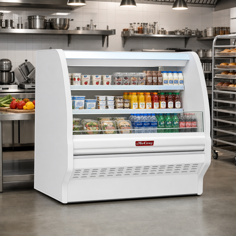 Product image #2 for Howard-McCray 40E Series 51-Inch Dairy Curved-End Open Merchandiser, Self-Contained Refrigerated Display Case with LED Lighting