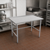 Thumbnail image #2 for John Boos Stallion 48-Inch x 30-Inch Stainless Steel Top Work Table with 1-1/2-Inch Rear Backsplash and Galvanized Base