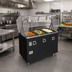 Thumbnail image #2 for Vollrath 2-Series Affordable Portable Deluxe 3-Well Mobile Hot Food Station with Breath Guard