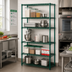 Thumbnail image #2 for Quantum 36 in. W x 14 in. D x 63 in. H 5-Shelf Stationary Wire Shelving Starter Kit, Green Epoxy Antimicrobial Finish